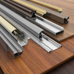 Chipboard with aluminum profiles.